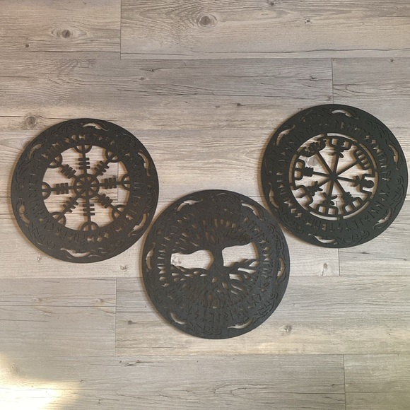 Handmade | Wall Decor | Viking Rune Tree Of Life Pagan Witchcraft ...